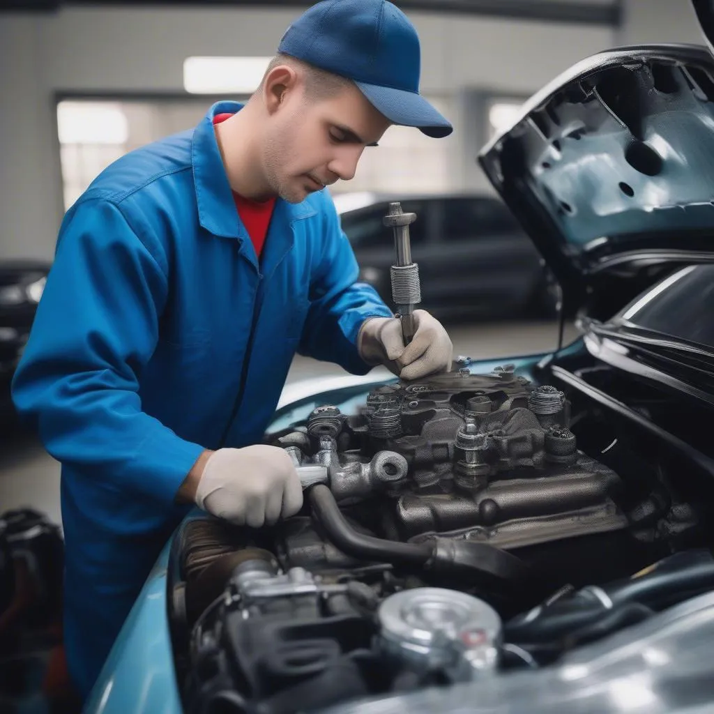 Car engine repair